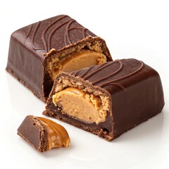 Textural Paradise: How a chocolate crust and peanut cream create the perfect dessert still life.