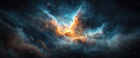 Fototapeta premium Cosmic Nebulae's Colorful Dance