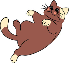 Cute cat vector illustration. Kitty vector illustration. Animal illustration.