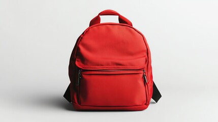 Stylish Red Backpack on a Clean Background for Modern Lifestyle