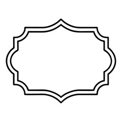 Decorative Double Border with Curved Edges on Transparent Background