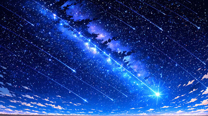 流れ星　幻想的な雰囲気