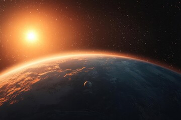 Obraz premium Astrobiology research. AI-powered astrobiology research platform analyzing exoplanet atmospheres for signs of life