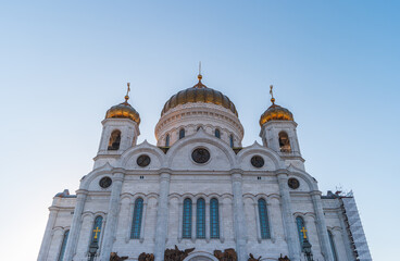 Moscow, Russia. View of the Cathedral of Christ the Savior.