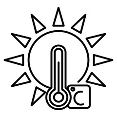 high temperature icon vector illustration concept