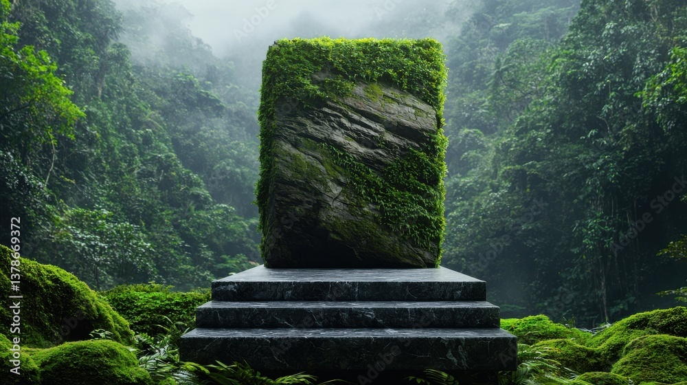 Poster concept of tranquility and serenity