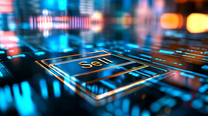 Digital selling techniques online marketplace infographic design futuristic environment close-up view e-commerce strategy