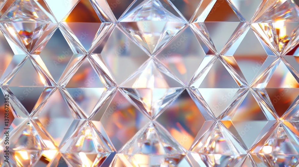 Poster vibrant prism patterns abstract art digital creation colorful light play close-up view visual explor
