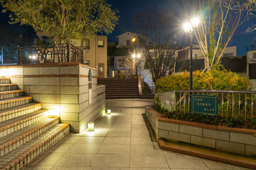 Obraz premium 夜の神戸異人館街