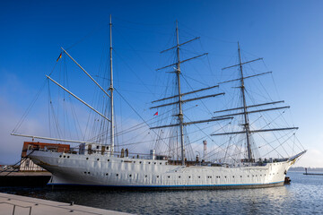 Die Gorch Fock I im Stralsunder Hafen