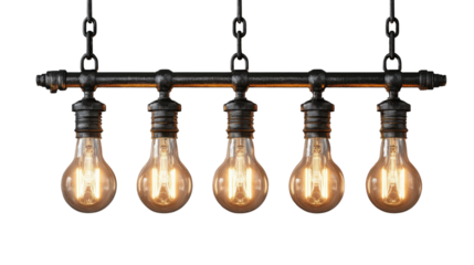 old light bulb on white background