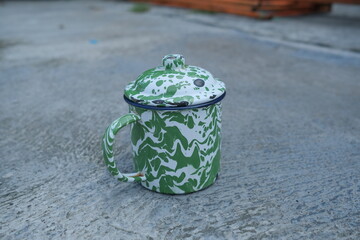 photo of cup of green tea in glass