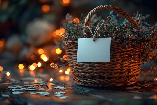 Farewell gift basket with personalized notes