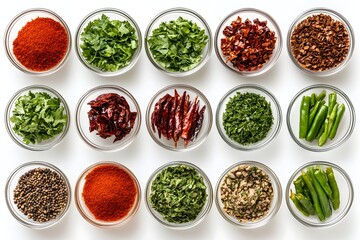 Assortment of traditional Chinese herbs and seasonings for authentic cuisine