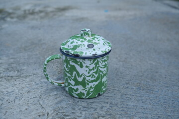 photo of cup of green tea in glass
