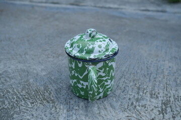 photo of cup of green tea in glass