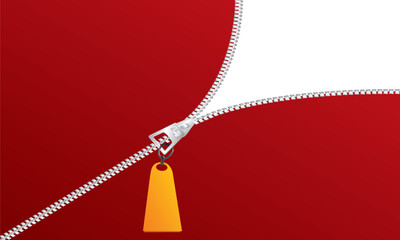A creative digital illustration of a red surface unzipping
