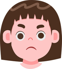 Expression face cute kids avatar 