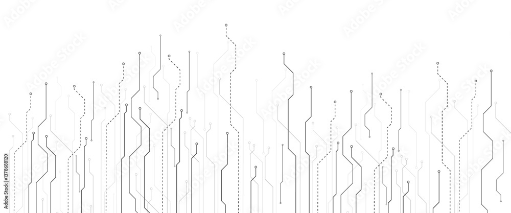 Aufkleber Vectors Abstract connecting lines and dots. Social networking technology background.