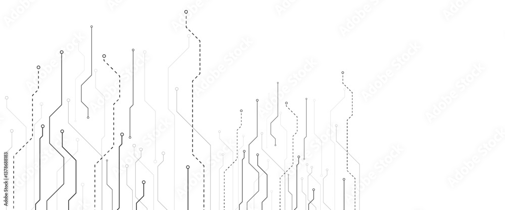 Aufkleber Vectors Abstract connecting lines and dots. Social networking technology background.