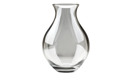 glass vase on white background