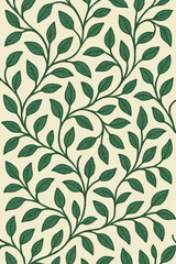Decorative Vine Background Print Design in Vector