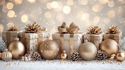 Elegant Gold and Ivory Holiday Gifts