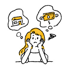 家計に悩む女性