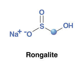 Rongalite is listed in the European Cosmetics Directive as sodium oxymethylene sulfoxylate. Dye Industry Vector Illustration