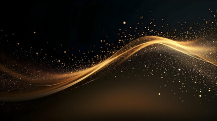 Golden Stardust: A celestial river of shimmering light flows across a dark night sky, its magical glow creating a breathtaking spectacle of elegance and wonder.