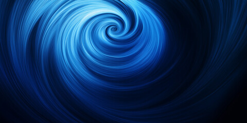 The image is a digitally created abstract composition featuring a prominent blue vortex.  The vortex is rendered with a gradient of deep and light blues, creating a sense of depth and movement. The