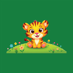 Cute Wild Animals Cartoon Character