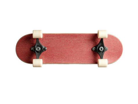 Mini skateboard design perfect for urban skating and tricks, cut out