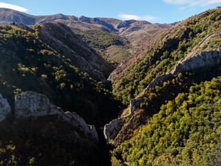 mountain landscape with blue sky