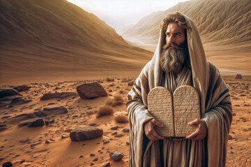Moses and the Ten Commandments - Exodus Old Testament Bible Story - Torah - Tablets of the Law