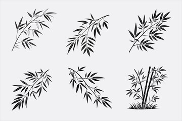 Vector illustration of bamboo leaves.