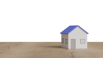 Simple house model, miniature, housing concept 