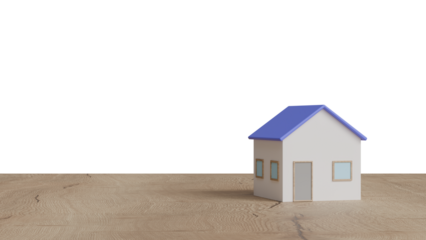 Simple house model, miniature, housing concept 