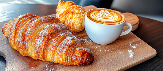 croissant and coffee