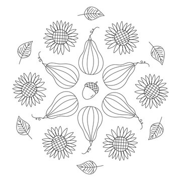 food decorative ornament in doodle stylet