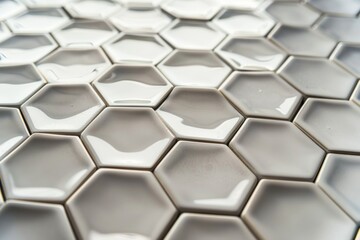 Glossy Hexagonal Ceramic Tiles