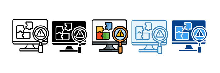 Network Monitoring  Icon Set Multiple Style Collection