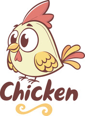 chicken-logo  cartoon animal vector illustration templet icon,