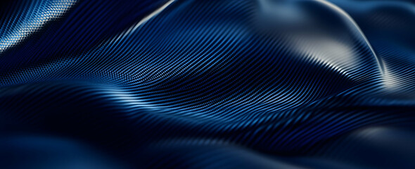 Blue carbon fiber background with a dark gradient, vector illustration