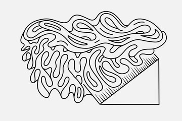 Outline Doodle Vector sketch by hand. Image for any size ideal for advertising and posters, personal project or t-shirts, mugs, books, logos, etc.