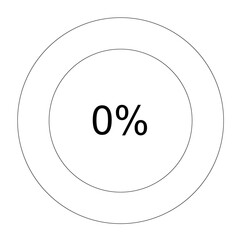 0 percent pie chart, 0 percent pie chart, 0 percent pie chart, ready to use for web design, user interface (UI) or infographics