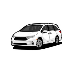 vector mpv premium car model illustration