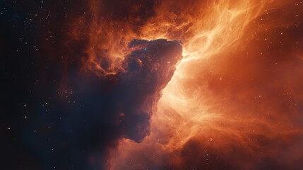 Fototapeta premium A spaceship embarking on an interstellar journey through a nebula.