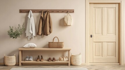 Cozy Entryway Interior Design:  A Minimalist and Tranquil Space