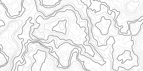 
The stylized height of the topographic map in contour, lines. creative cartography.Black and white landscape geographic pattern.Topography and geography map grid abstract backdrop.